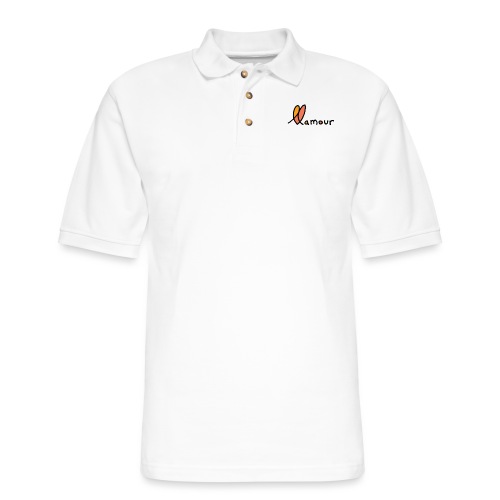 llamour logo - Men's Pique Polo Shirt