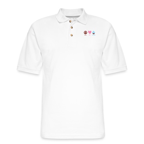 peacelovecupcakes pixel - Men's Pique Polo Shirt