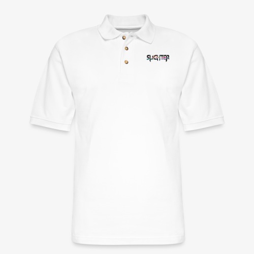 Slighter Neon Logo - Men's Pique Polo Shirt