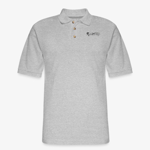 Slighter Line Glitch Logo - Men's Pique Polo Shirt