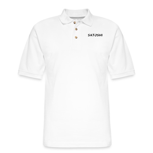 Satoshi only the name stroke btc founder nakamoto - Men's Pique Polo Shirt