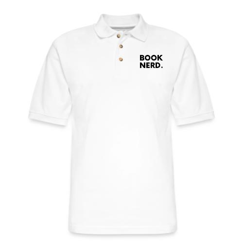 Book Nerd in Black - Men's Pique Polo Shirt