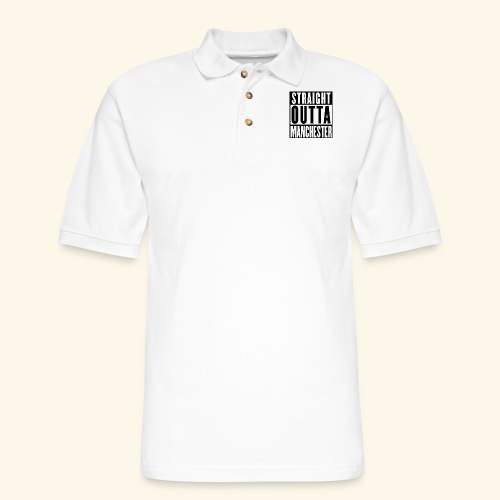 STRAIGHT OUTTA MANCHESTER - Men's Pique Polo Shirt
