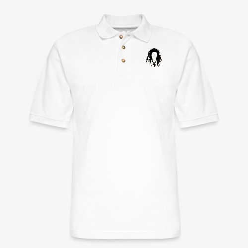 Black Head Logo - Men's Pique Polo Shirt