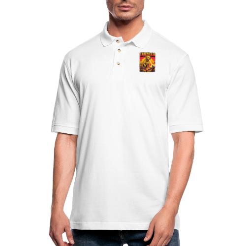 Labzilla Giant Yellow Labrador Monster Tee - Men's Pique Polo Shirt