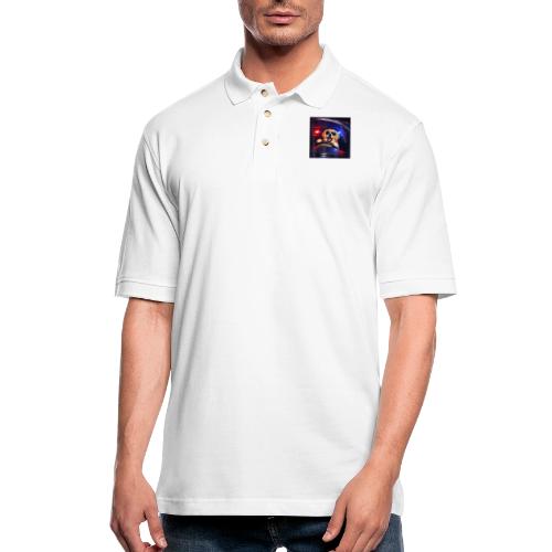 Funny Police Golden Retriever Meme Tee - Men's Pique Polo Shirt