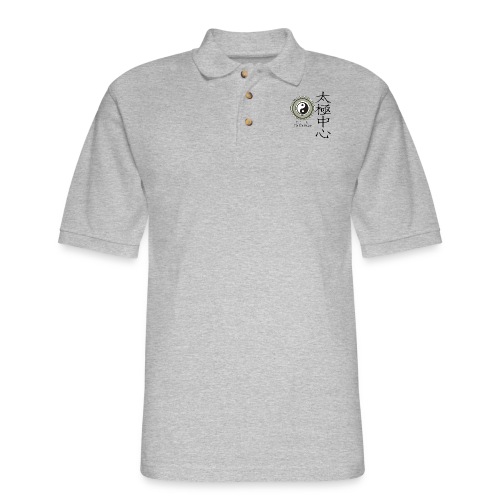 Black Text School Logo - Men's Pique Polo Shirt