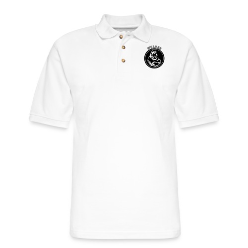 Wolves or Wolf Custom Sports Mascot Graphic - Men's Pique Polo Shirt
