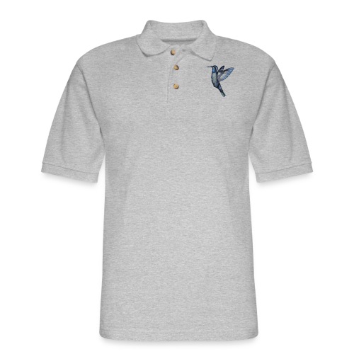 Hummingbird in flight - Men's Pique Polo Shirt