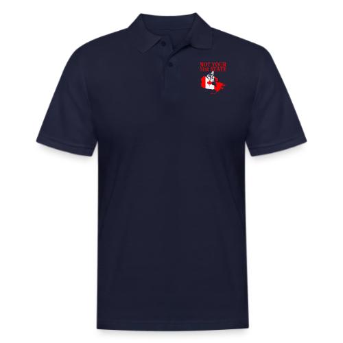 Canada Is Not Your 51st State - Canada Map Flag - Men's Pique Polo Shirt