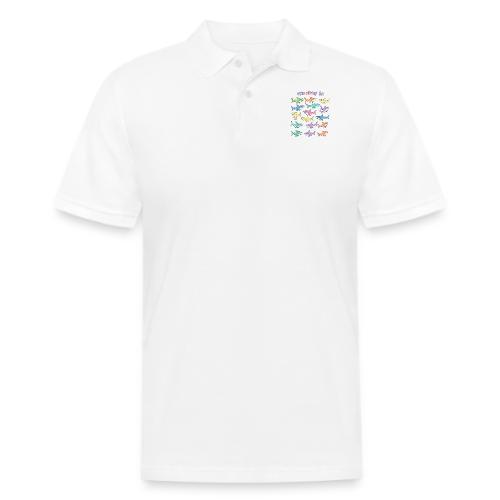 It’s Okay To – Cute Pastel Shark - Men's Pique Polo Shirt