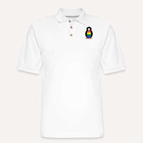 Gay Pride Penguin - Men's Pique Polo Shirt