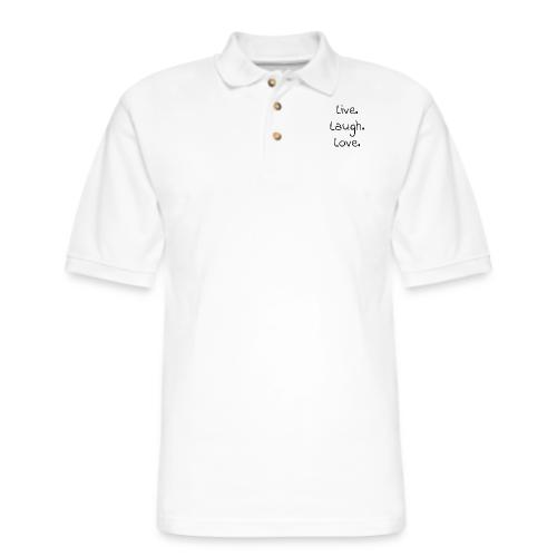 Smoon City_Live laugh love Black - Men's Pique Polo Shirt