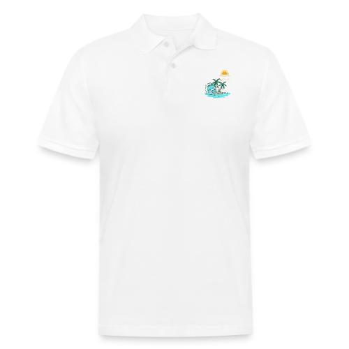 Retro Sunset Graphics - Men's Pique Polo Shirt