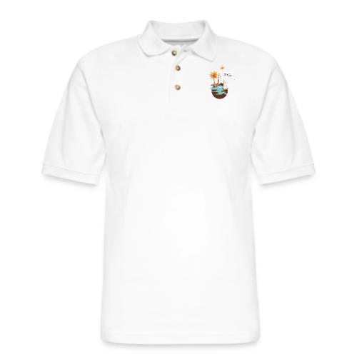 Retro Sunset - Men's Pique Polo Shirt