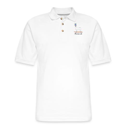 Skiin' llama - Men's Pique Polo Shirt