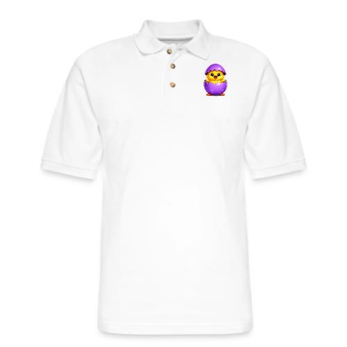 Easter Chick Purple - Men's Pique Polo Shirt