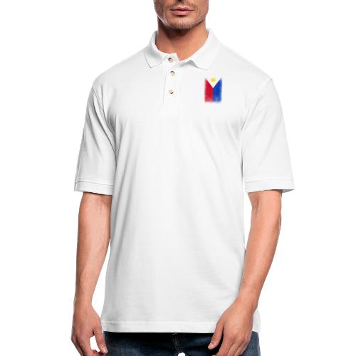 Philippines Filipino Pride Flag Grunge Look - Men's Pique Polo Shirt