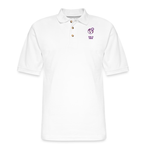 Purple logo - Men's Pique Polo Shirt