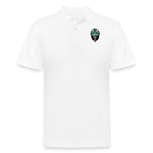 The Antlered Crown (White Text) - Men's Pique Polo Shirt