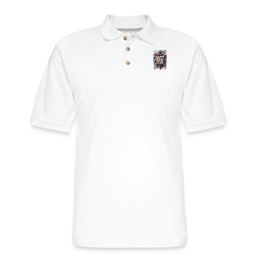 New Year's Party Horn T-Shirt - Men's Pique Polo Shirt