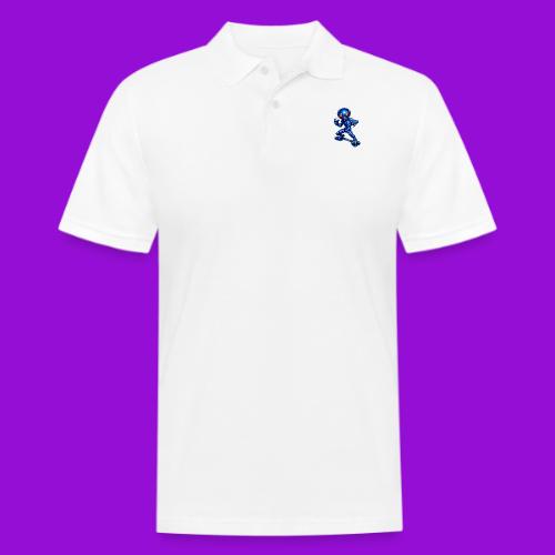 Angry Blue Alien - Men's Pique Polo Shirt