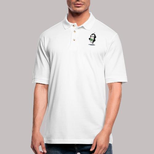 Manjaro Mascot confident right - Men's Pique Polo Shirt