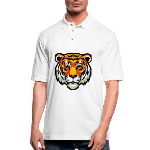 Tiger Fashion Feline Animal, Tiger Willing Success - Men's Pique Polo Shirt