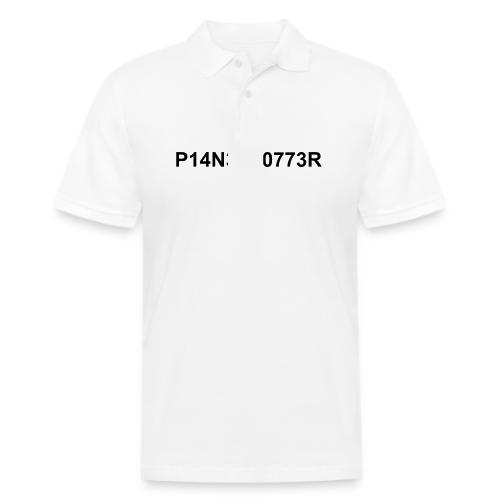 Planespotter 1337 LEET (black-arial) - Men's Pique Polo Shirt