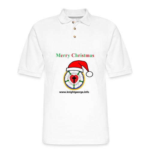 The Order of Knight George - Christmas Luther Rose - Men's Pique Polo Shirt