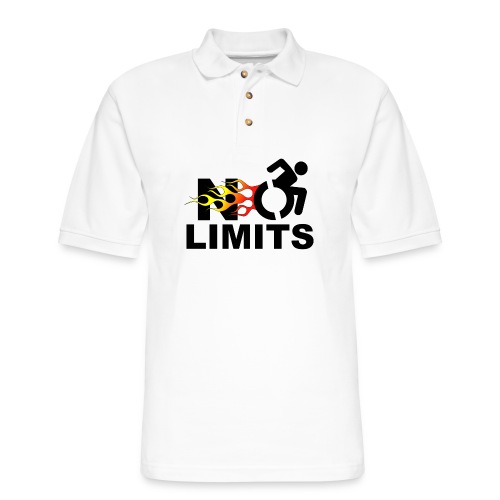 No limits for this wheelchair user * - Men's Pique Polo Shirt