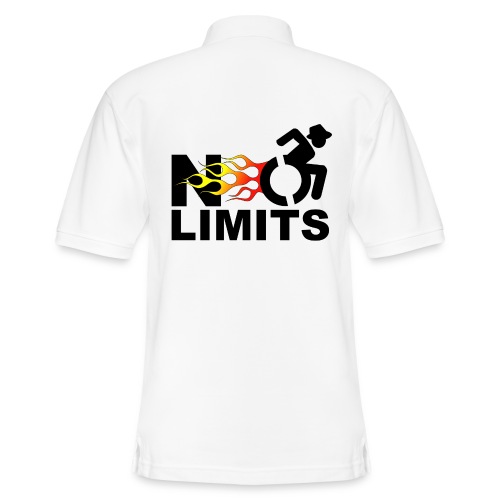There are no limits when you're in a wheelchair - Men's Pique Polo Shirt