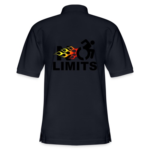 No limits for me with my wheelchair - Men's Pique Polo Shirt