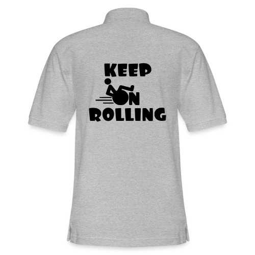 Keep on rolling with your wheelchair * - Men's Pique Polo Shirt