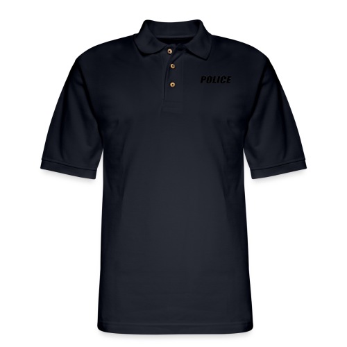 Police Black - Men's Pique Polo Shirt