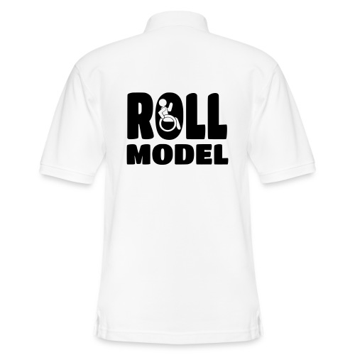 Every wheelchair user is a Roll Model * - Men's Pique Polo Shirt
