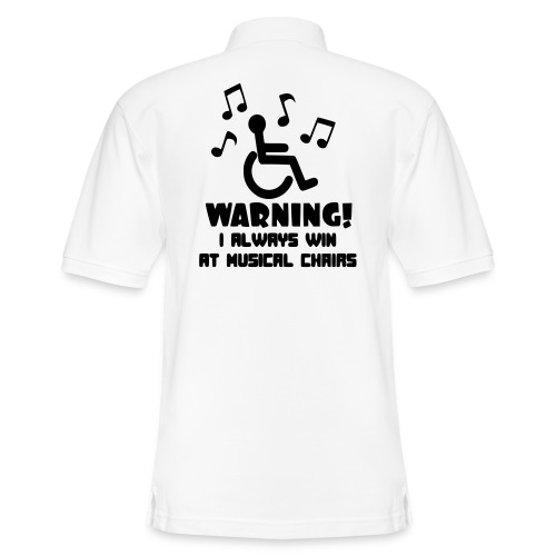 Wheelchair users always win at musical chairs - Men's Pique Polo Shirt