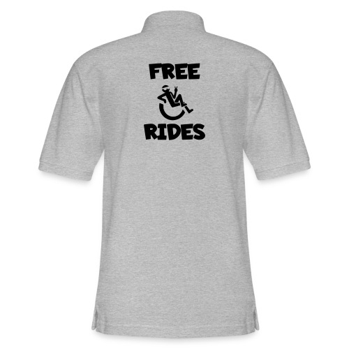 This wheelchair user gives free rides - Men's Pique Polo Shirt