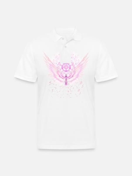 Sakura 01 - Men's Pique Polo Shirt - white