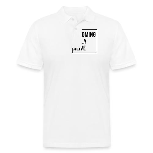 Becoming Fully Alive (in Black) - Men's Pique Polo Shirt