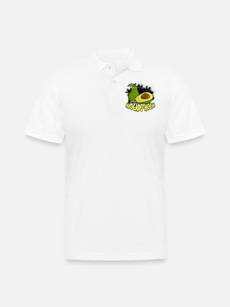 I'm an avocado-holic - Avocado - Men's Pique Polo Shirt - white