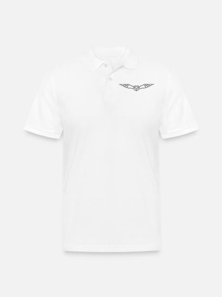 Eagle low poly - Men's Pique Polo Shirt - white
