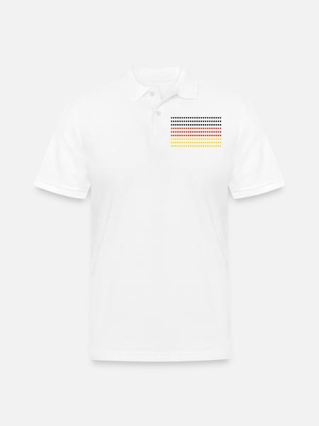 germany flag - Men's Pique Polo Shirt - white