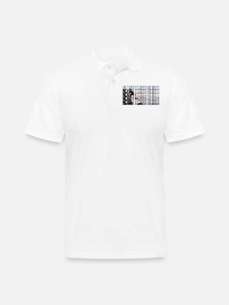 climb - Men's Pique Polo Shirt - white
