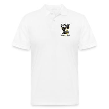 Choose Brave Beginnings - Men's Pique Polo Shirt - white - Front