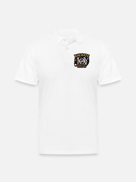 Radiate Joy - Men's Pique Polo Shirt - white