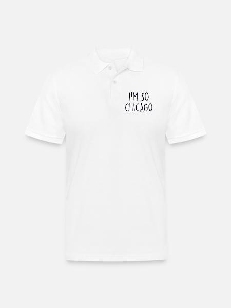 Im so Chicago - Men's Pique Polo Shirt - white