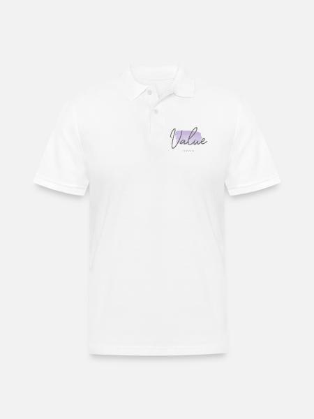 Value Yourself - Men's Pique Polo Shirt - white