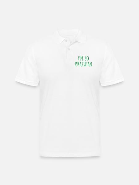 I'm so Brazilian Brazil - Men's Pique Polo Shirt - white