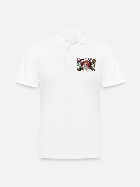 Be Joy Ful - Men's Pique Polo Shirt - white